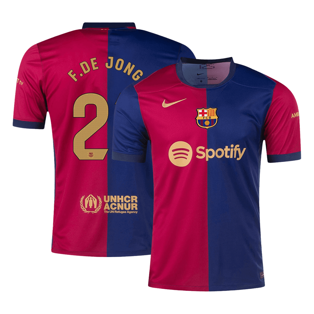 F.DE JONG #21 Barcelona Home  Soccer Jersey 2024/25 Top Soccer Jerseys Store