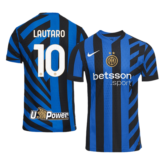 Player Version LAUTARO #10 Inter Milan Home  Soccer Jersey 2024/25 Top Soccer Jerseys Store