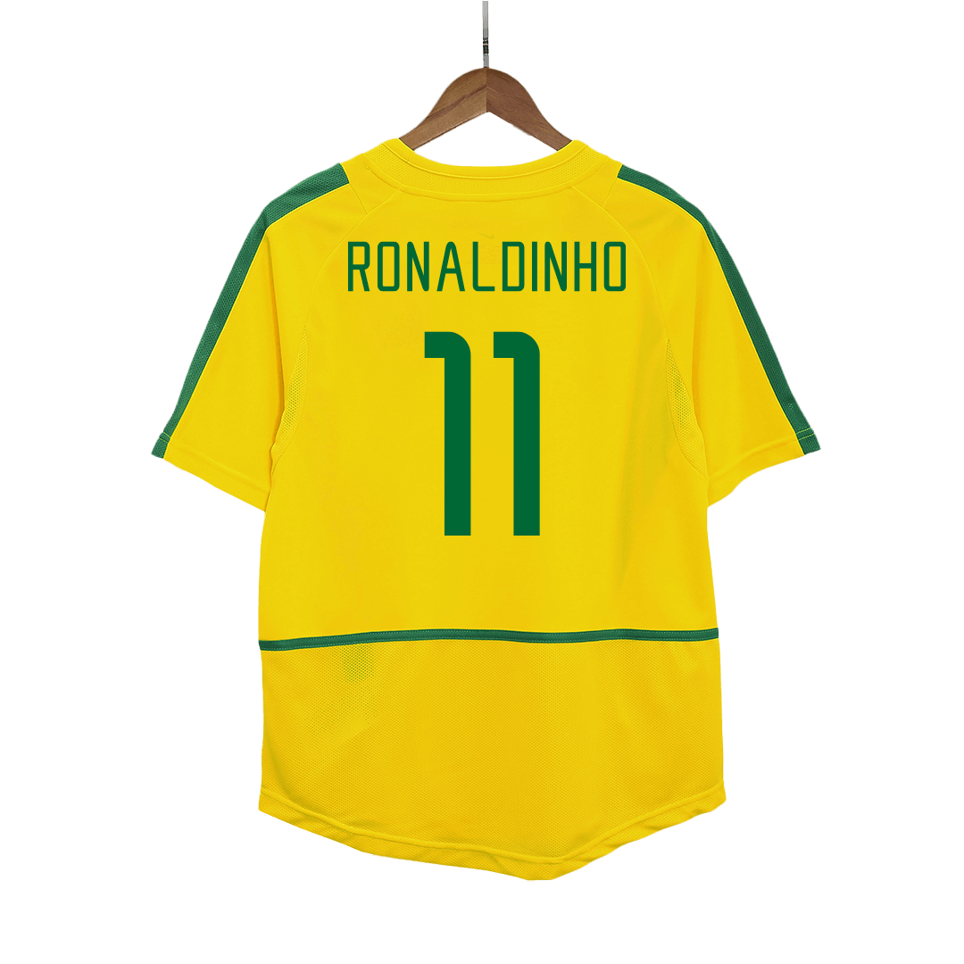 Retro RONALDINHO #11 2002/03 Brazil Home  Soccer Jersey Top Soccer Jerseys Store