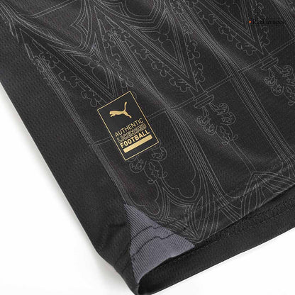 Kid's AC Milan x Pleasures Fourth Away  Soccer Jersey Kit(Jersey+Shorts) 2023/24 Top Soccer Jerseys Store