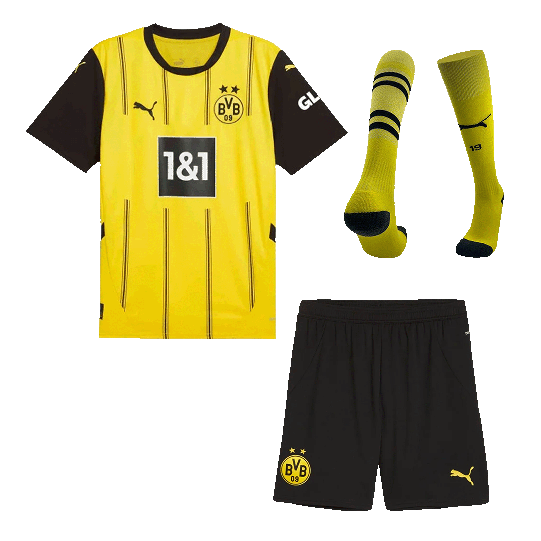 Borussia Dortmund Home  Soccer Jersey Kit(Jersey+Shorts+Socks) 2024/25 Top Soccer Jerseys Store