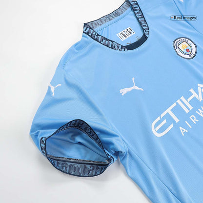 Manchester City Home  Soccer Jersey Kit(Jersey+Shorts) 2024/25 Top Soccer Jerseys Store
