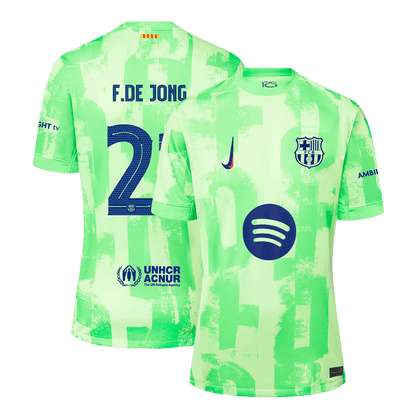 F.DE JONG #21 Barcelona Third Away  Soccer Jersey 2024/25 - UCL?Spotify Logo Without Text? Top Soccer Jerseys Store