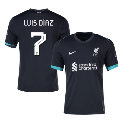 LUIS DÍAZ  #7 Liverpool Away  Soccer Jersey 2024/25 - UCL Top Soccer Jerseys Store
